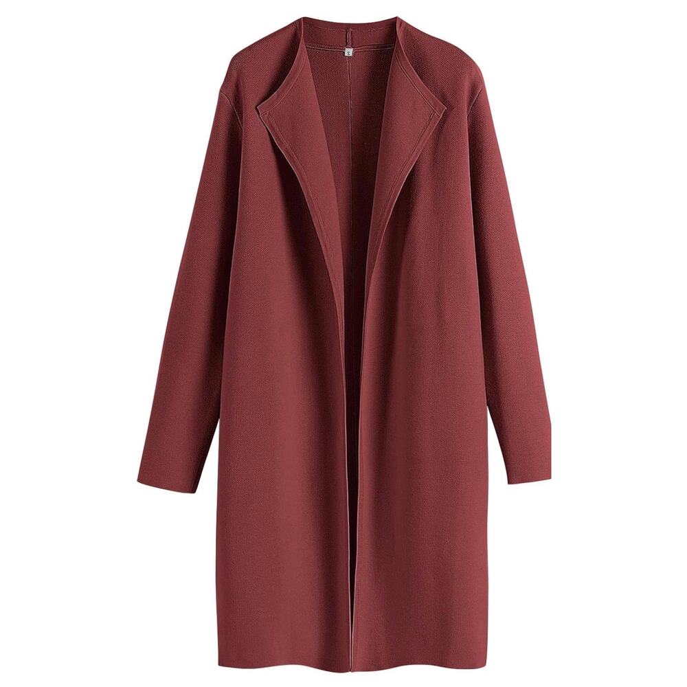 Anrabess Womens Long‎ Cardigan Sweater Trench Coatigan Size S